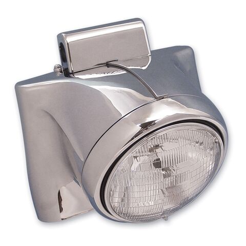 V-Twin Mfg. 7" Headlamp Polish Cowl Kit For Harley FL 1960-1984