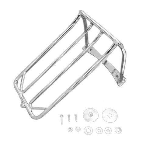 V-Twin Mfg. Chrome Solo Seat Luggage Rack For Harley FXDWG 2006-2017