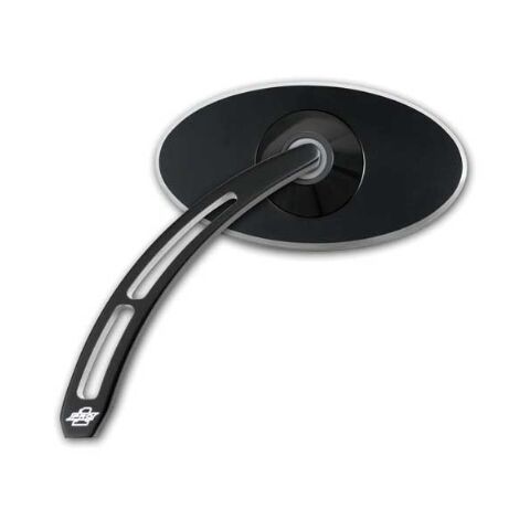 Pro-One Pro-Street Smooth Oval Head With Teardrop Stem Black Mirrors