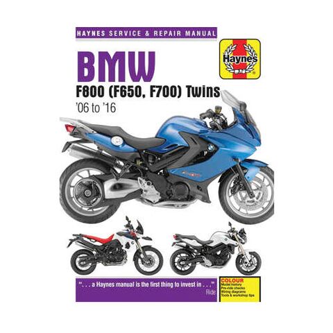 Haynes Manuals BMW F650 / F700 / F800 2007-2018 Repair Manual