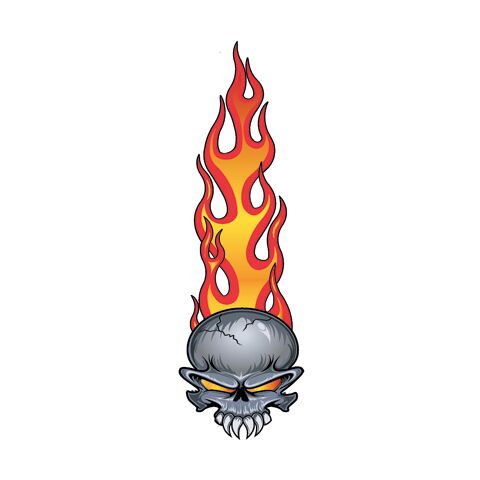 Lethal Threat Fang Skull Decal