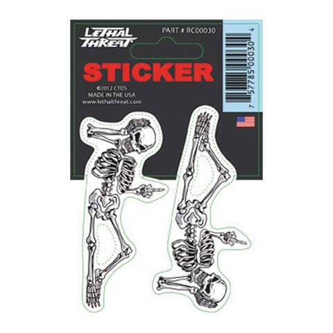 Lethal Threat Finger Skeleton Decal