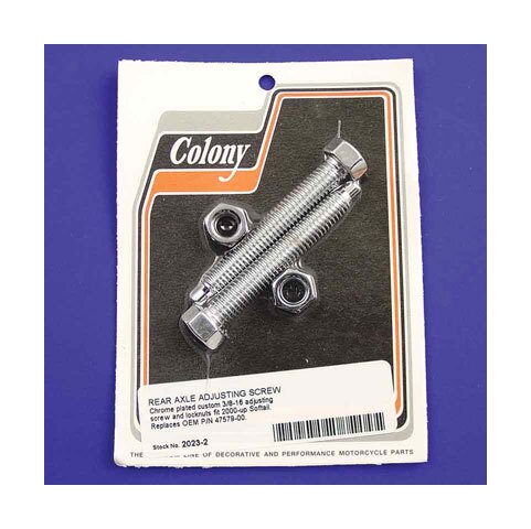 Colony Rear Axle Adjuster Bolts With Nuts For Harley Softail