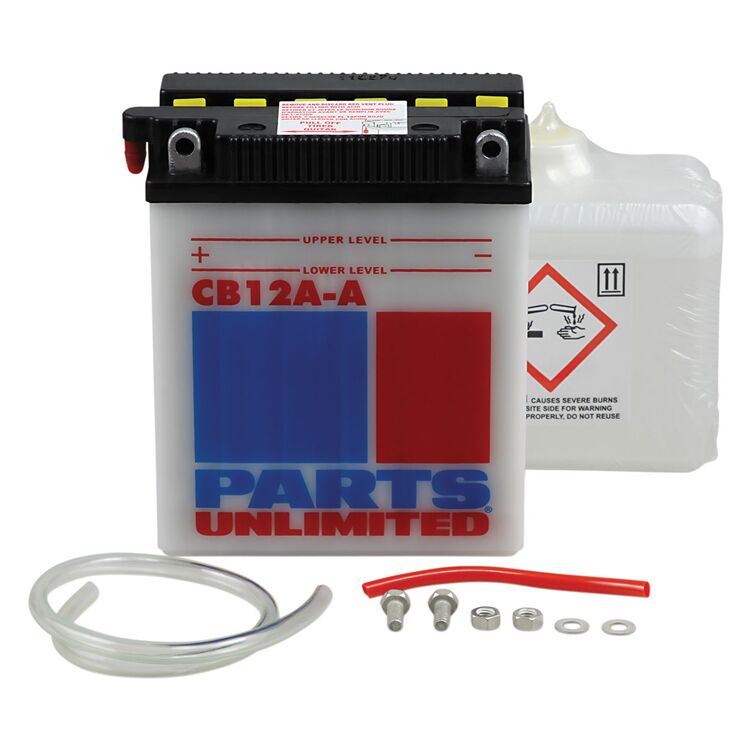 Parts Unlimited YB12A-A Heavy Duty Battery Kit Honda / Kawasaki / Yamaha / Ducati