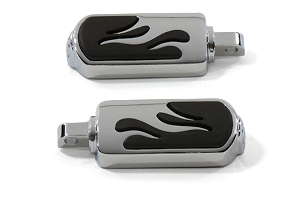 V-Twin Mfg. Flamed Chrome Footpegs | JPCycles.com