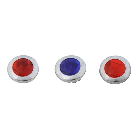 V-Twin Mfg. Three Light Dash Panel Lens Set For Harley FL 1962-1967