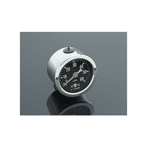 V-Twin Mfg. Liquid Filled Oil Pressure Gauge For Harley FL FX 1970-1984