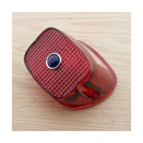 Milwaukee Twins Stock Taillight Lens With Blue Dot For Harley 1973-1998