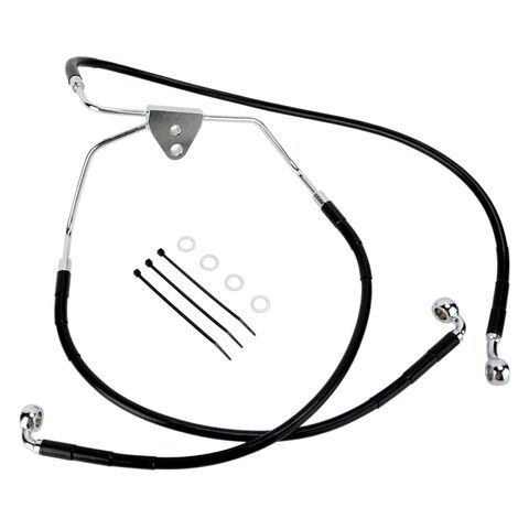 Drag Specialties Standard Length Front Brake Line Kit For Harley Non-ABS Touring 2008-2013