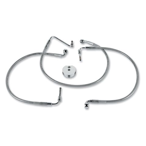 Drag Specialties Standard Length Front Brake Line Kit For Harley FXDL / FXDS / FXRS 1989-1998