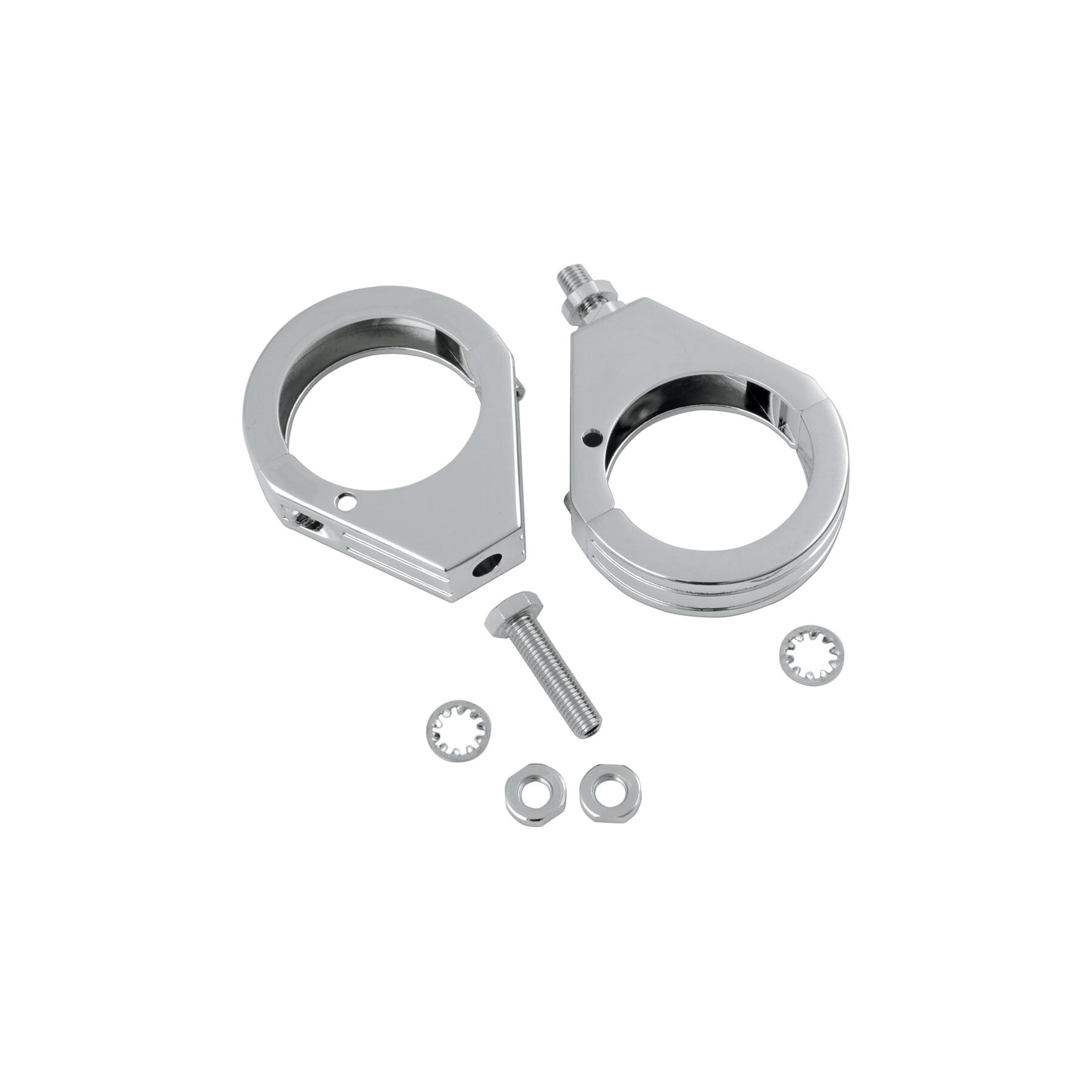 Drag Specialties Drag Specialties Chrome 49mm Turn Signal Fork Clamps - $66.73 at J&P Cycles