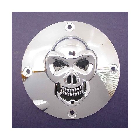V-Twin Mfg. 3-D Skull Clutch Derby Cover For Harley Sportster 1994-2003