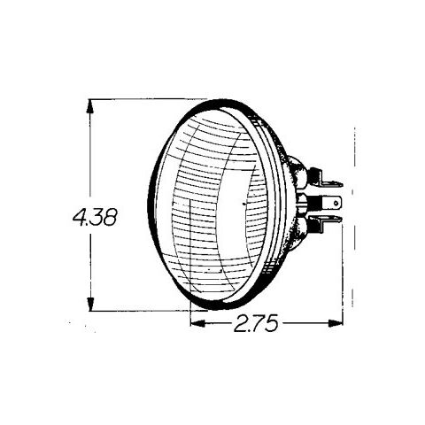 Milwaukee Twins Replacement Sealed Beam Bulb For 4 1/2" Mini Headlight