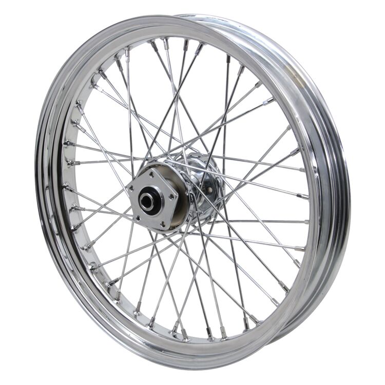V-Twin Mfg. 40 Spoke Chrome Front Wheel For Harley FL Softail 1986-1999