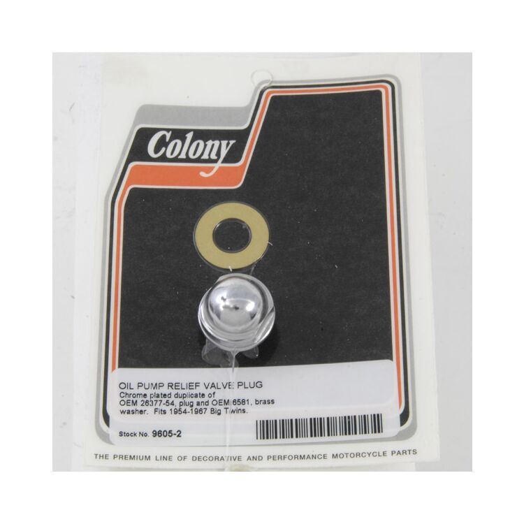 Colony Oil Pump Relief Valve Plug For Harley Big Twin 1954-1967