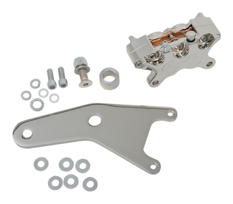 Performance Machine 4-Piston Rear Brake Caliper Kit For Harley FL