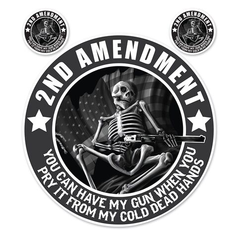 Lethal Threat 2nd Amendment Skeleton Decal