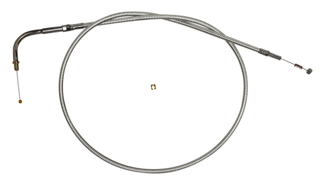 Magnum Sterling Chromite II Braided Throttle Cable For Harley Softail