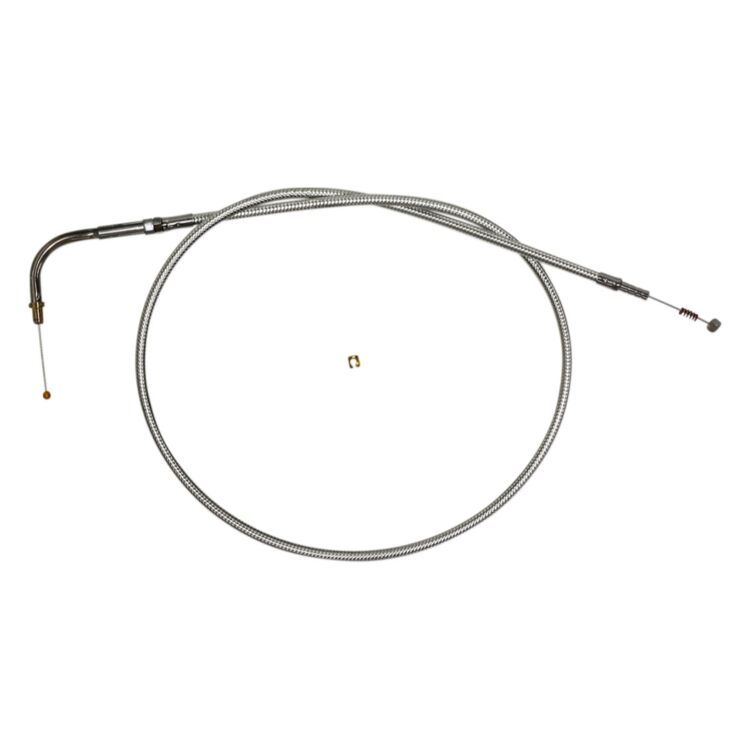 Magnum Sterling Chromite II Braided Throttle Cable For Harley Softail