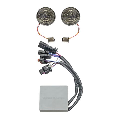 Custom Dynamics Smart LED 1157 Bullet Turn Signals with Controller For Harley Softail 2018-2025
