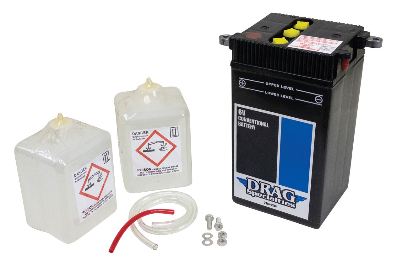 Drag Specialties H2 Conventional 6V Battery Kit