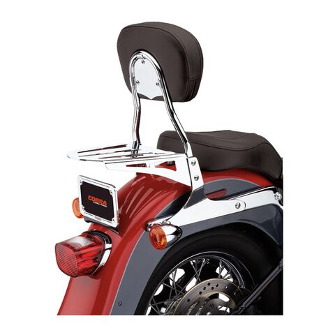 Cobra Standard Round Sissy Bar with Pad For Harley Dyna 2006-2017
