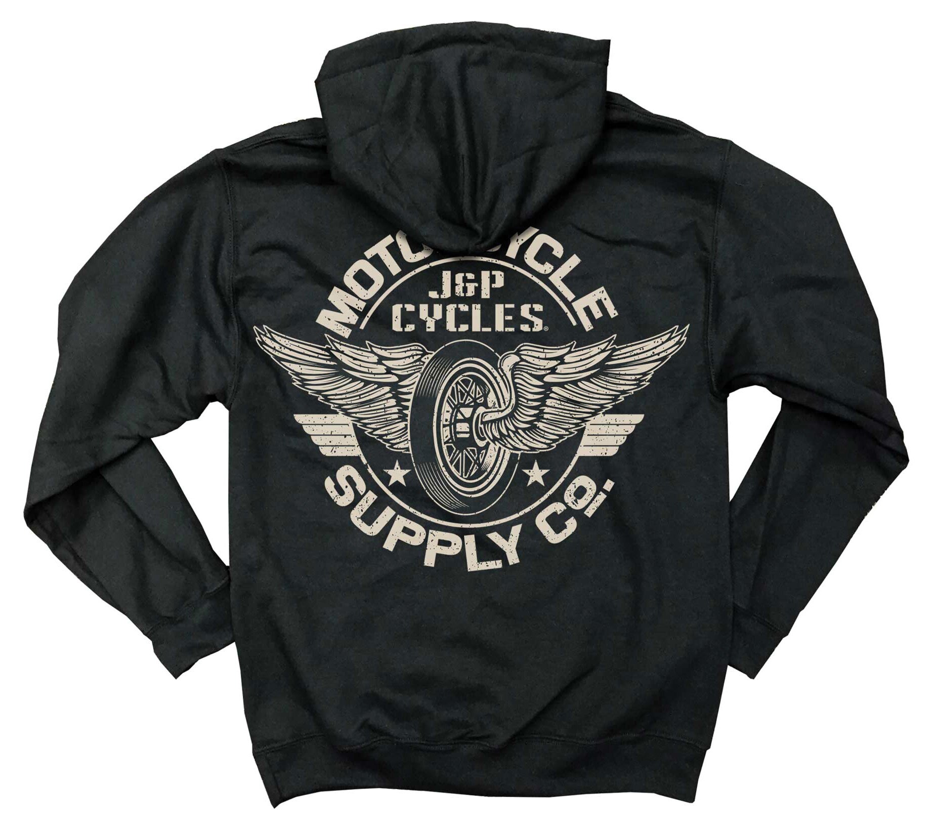 J&P Cycles Winged Wheel FullZip Hoody