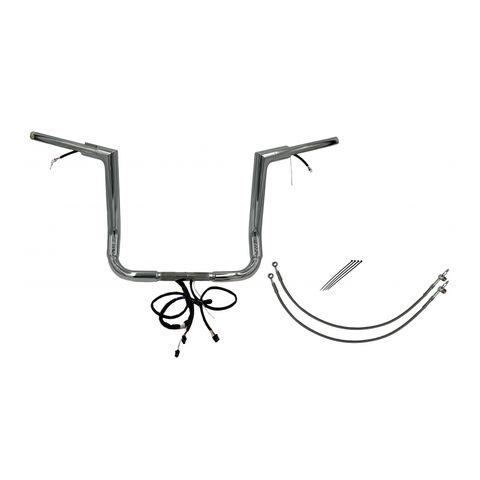 Fat Baggers Inc. 1 1/2" Wired Flat Top Handlebar Kit For Harley Touring 2016-2020