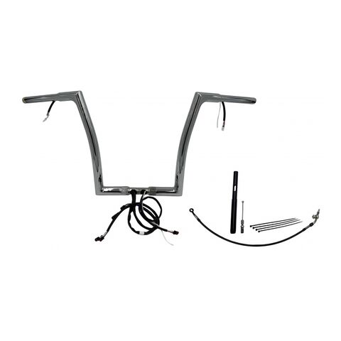 Fat Baggers Inc. 1 1/4" Wired Flat Top Handlebar Kit For Harley Road Glide 2021-2024
