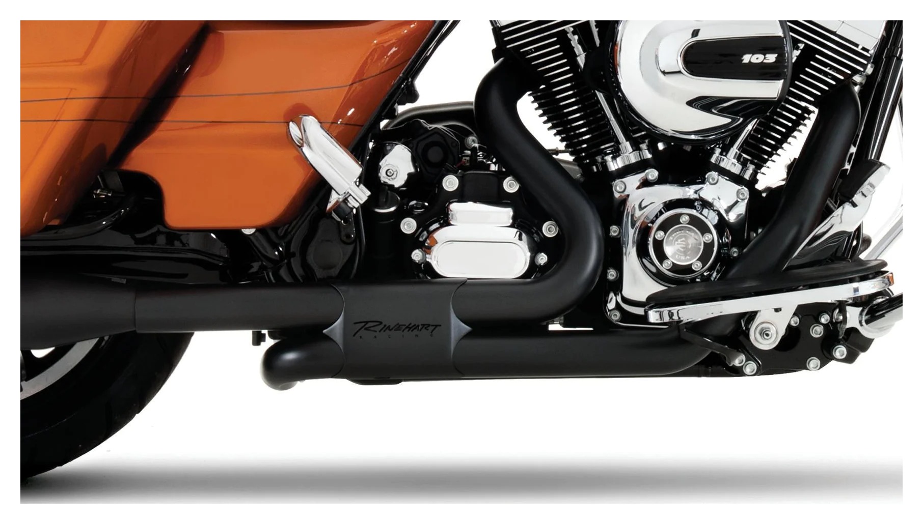 Rinehart 4.5" Slimline Duals Exhaust For Harley Touring 20092016