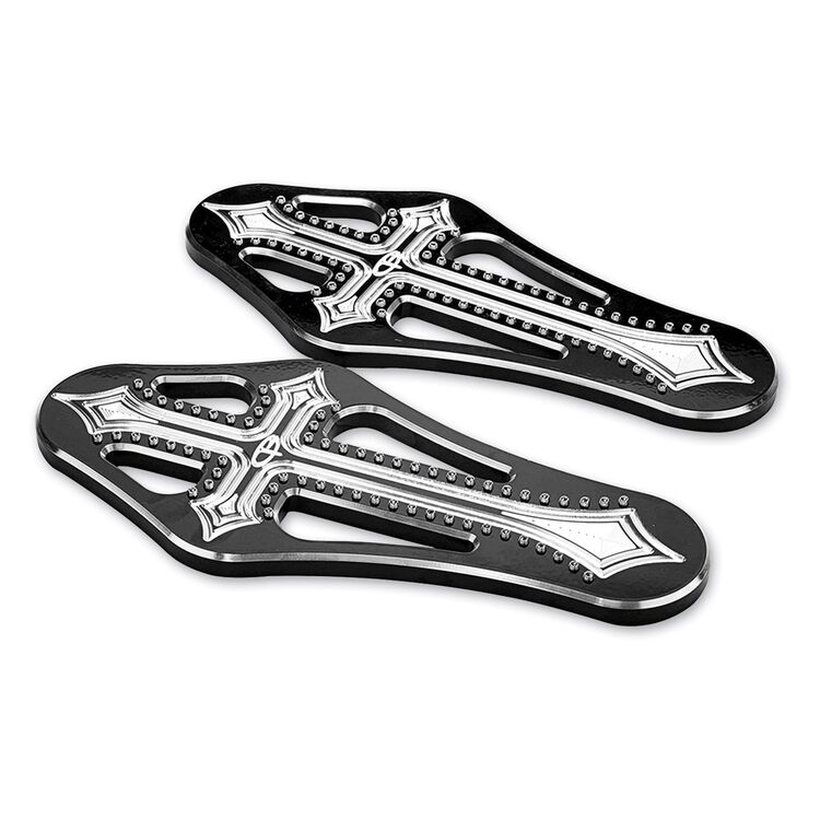 Precision Billet Darkside Driver Floorboards For Harley 1980-2020 Black [Previously Installed]