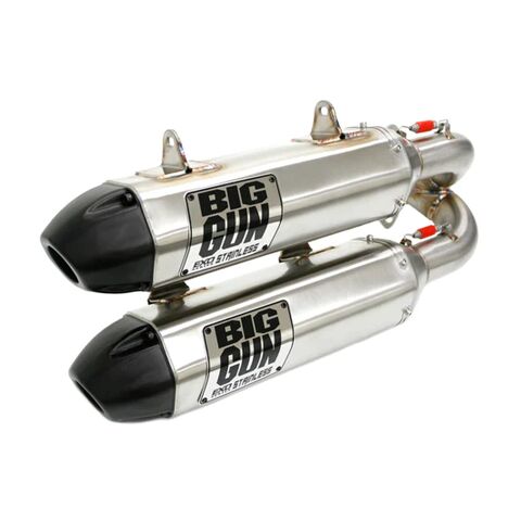 Big Gun EXO Stainless Dual Slip-On Exhaust Polaris RZR XP Turbo / Turbo S 2016-2022