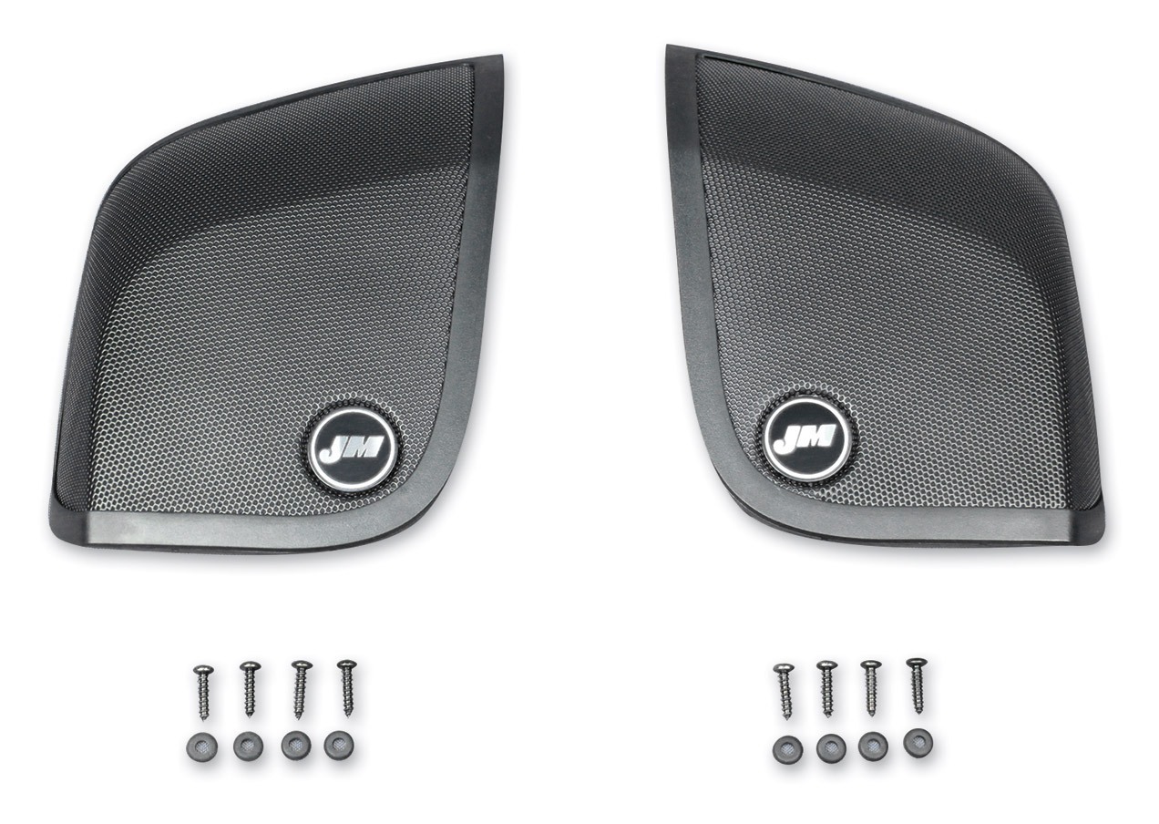 J&M Saddlebag Lid Speaker Grill Kit For Harley Touring 20142023 [Open