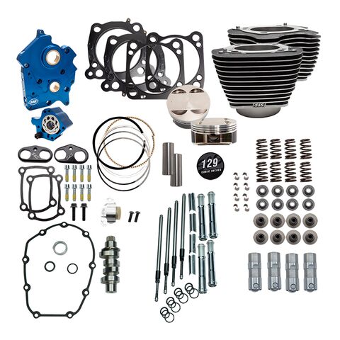 S&S Cycle 129" Power Pack For Harley With 107" Milwaukee-Eight 2017-2023