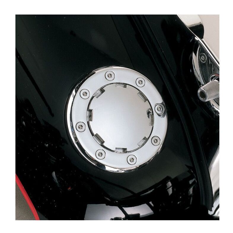Kuryakyn Aero FlushMount Gas Cap For Harley NonVented / Chrome [Open