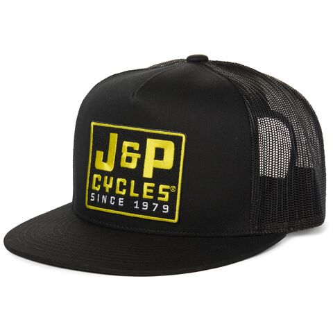 J&P Cycles Industrial Flat Billed Trucker Hat