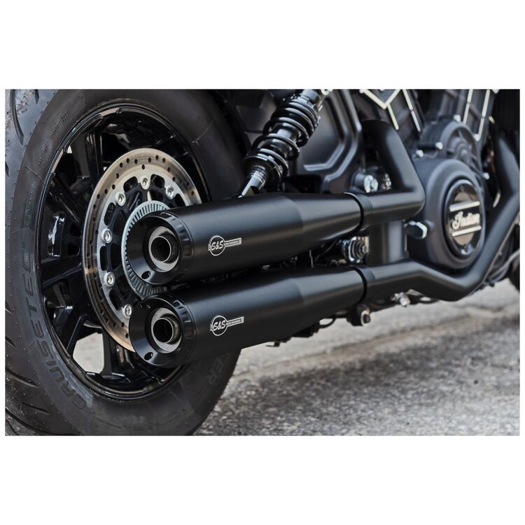 thumbnail image 2 of Motorcycle Exhaust Slip-Ons For Indian Scout - Stainless Steel Muffler Tips For 2015-2025 Models 2 of 13