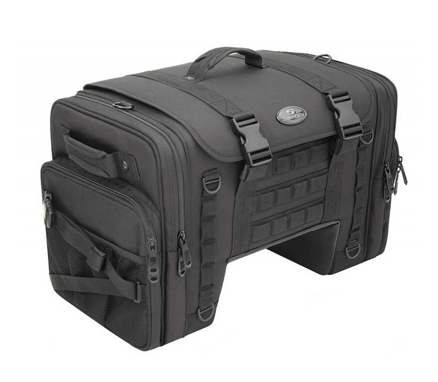 Saddlemen TS3200DE Tactical Deluxe Cruiser Tail Bag Black [Open Box