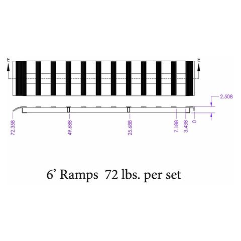 GEN-Y Aluminum Loading Ramps (6' (72″ L x 14″ W))