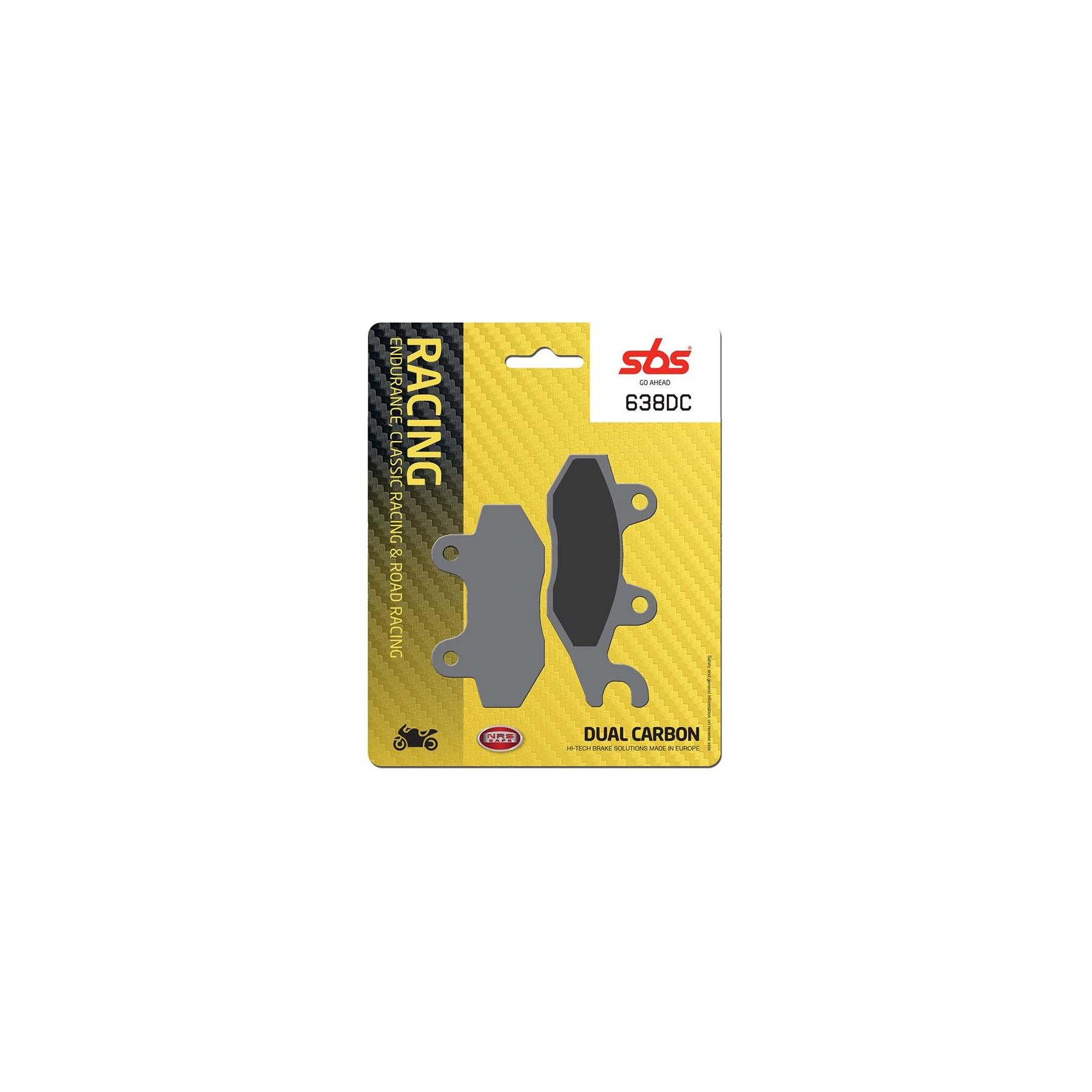 SBS Dual Carbon Front Brake Pads 638DC