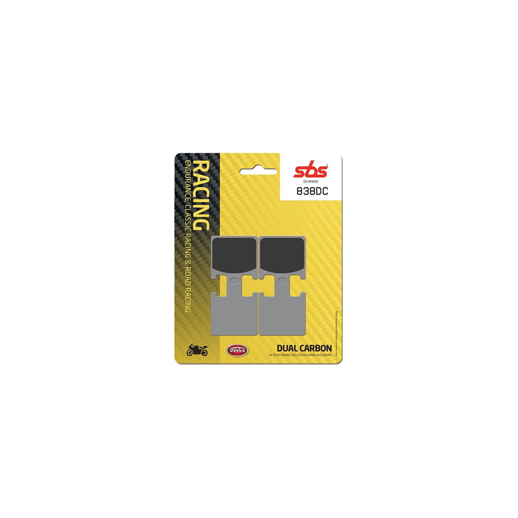 SBS Dual Carbon Front Brake Pads 838DC