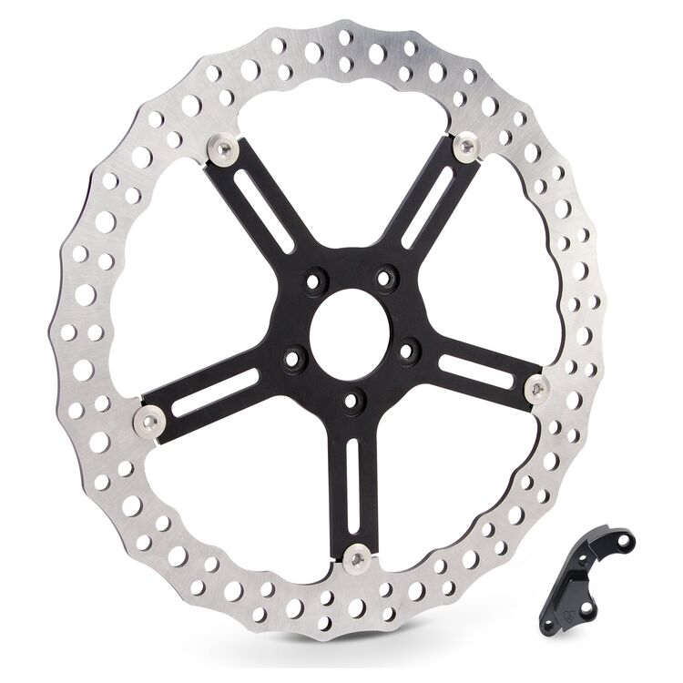 Arlen Ness Jagged 15" Front Rotor Kit For Harley Low Rider S / Sport Glide 2018-2025