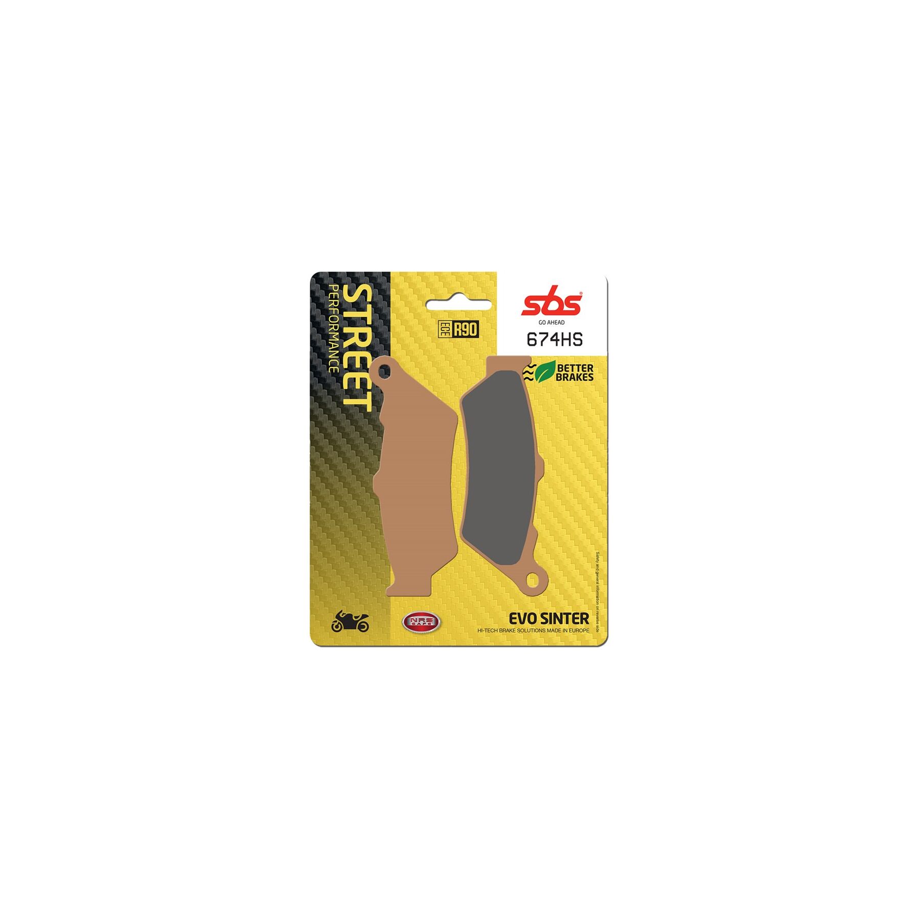 SBS HS Sintered Front Brake Pads 674HS
