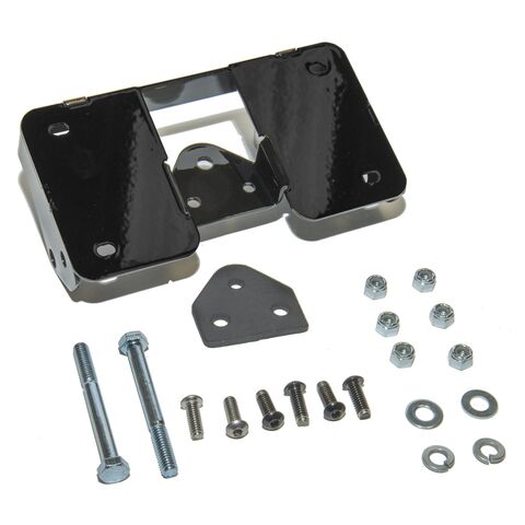 Leatherworks Lay Down License Plate Mount With Turn Signal Relocation Kit For Harley Dyna 2002-2005