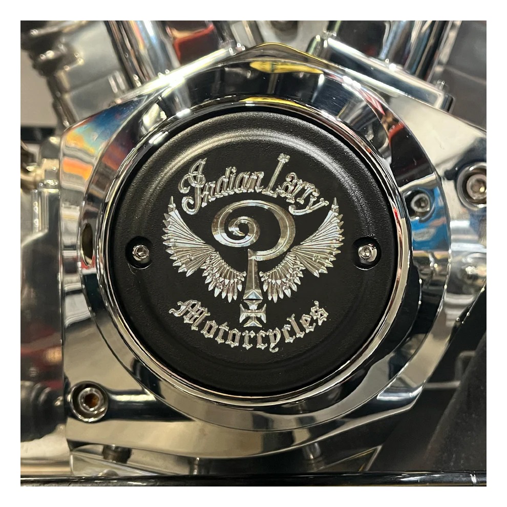 Indian Larryポイントカバー Indian Larry Motorcycles ILM Logo 2 Hole Points Cover For