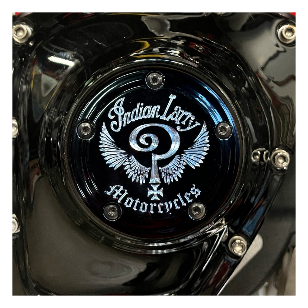 Indian Larry Motorcycles ILM Logo 5 Hole Points Cover For Harley