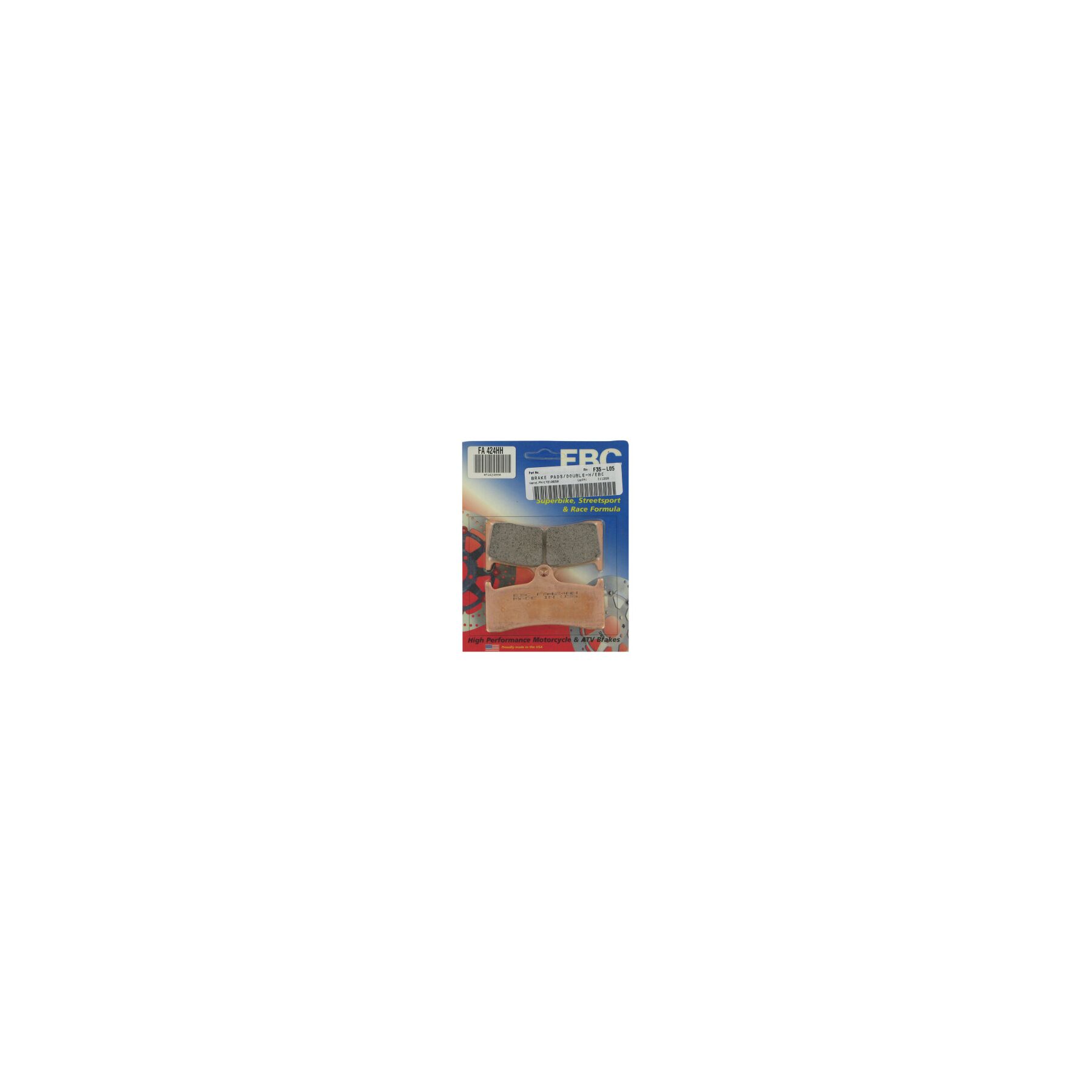EBC FA424HH Double-H Sintered Front Brake Pads