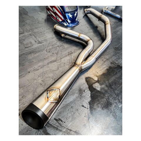 SP Concepts Cut Back 2-Into-1 Exhaust For Harley Dyna 1999-2005