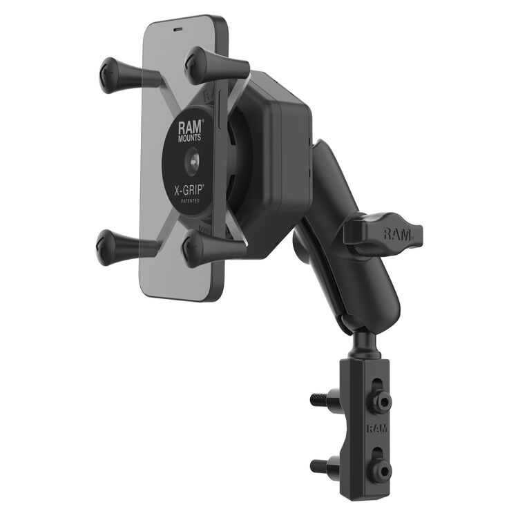 RAM Mounts Unpkd Ram X-Grip Holder With Male Pin Lock And Anti-Vibration With Med Arm And Clutch Base