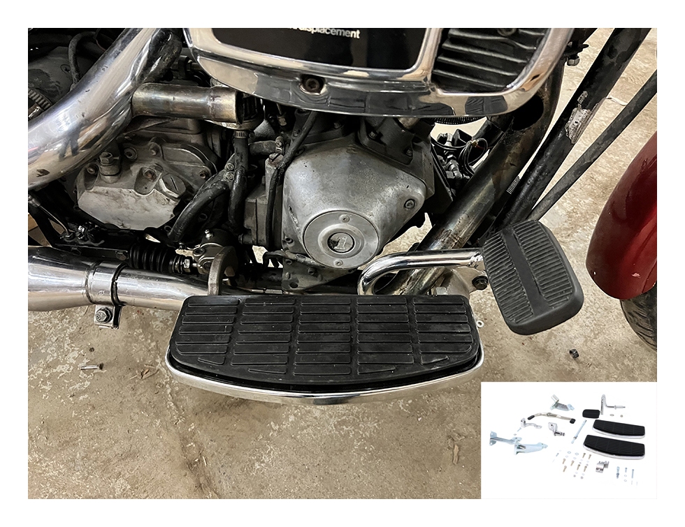 Juego De Estriberas De Goma Negras Para Harley Davidson Super Glide FXR 1982-1994 - Número OEM 50646-82
